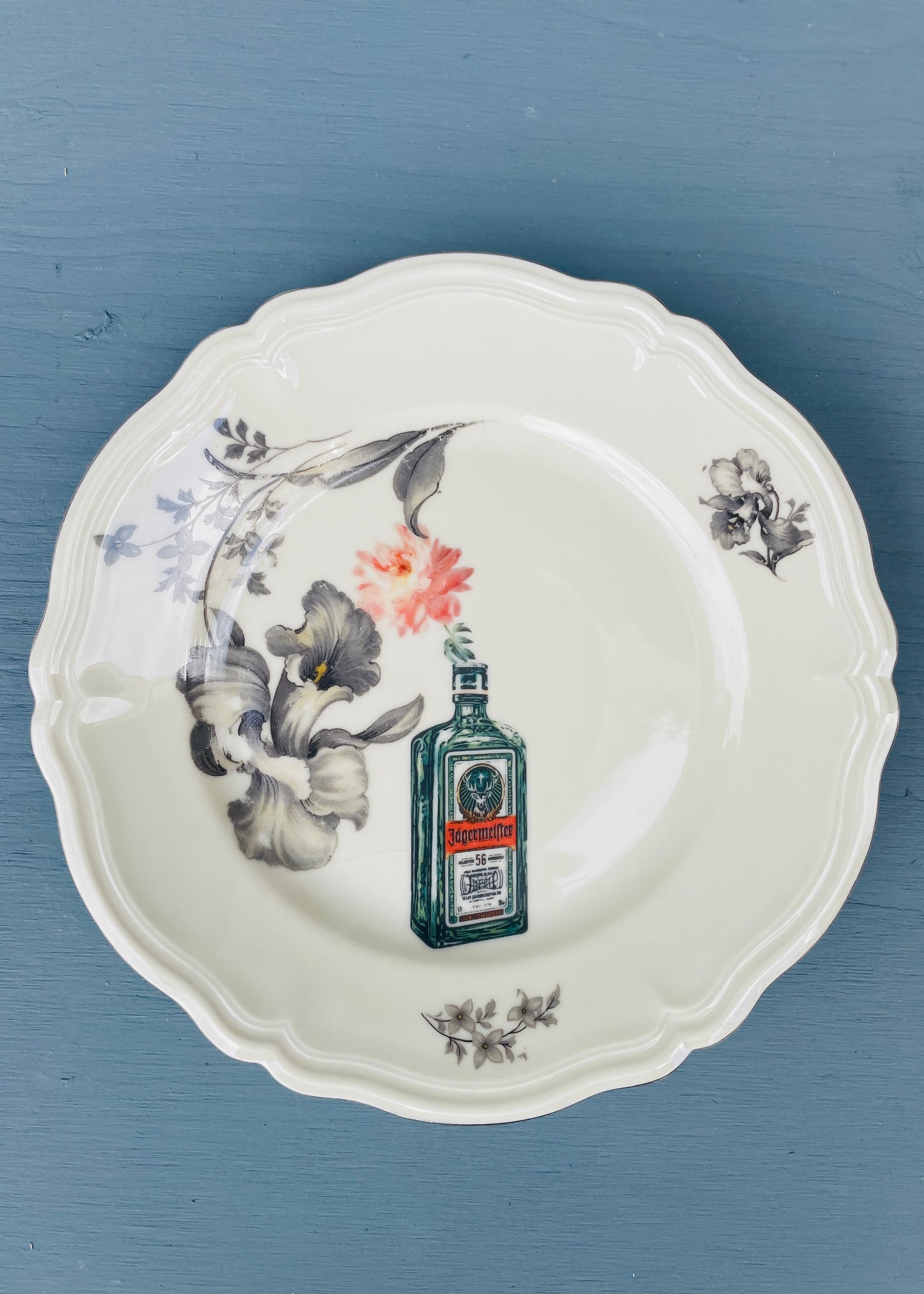 Gepimpt bord - Jägermeister in flowers