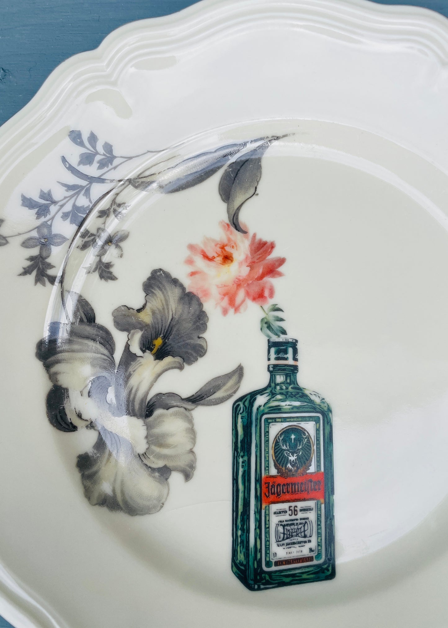 Gepimpt bord - Jägermeister in flowers