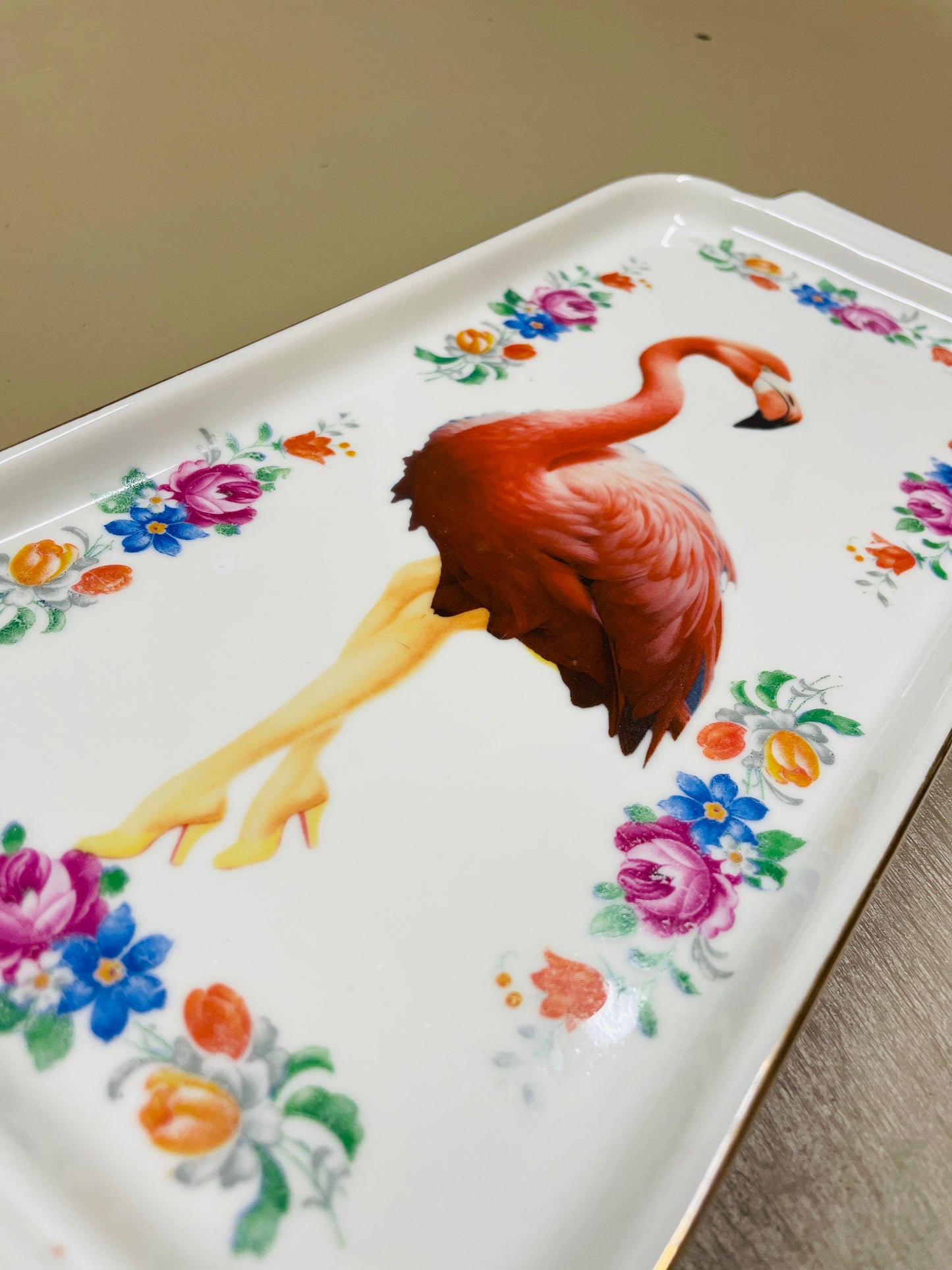 Gepimpte schaal - Legs with Flamingo