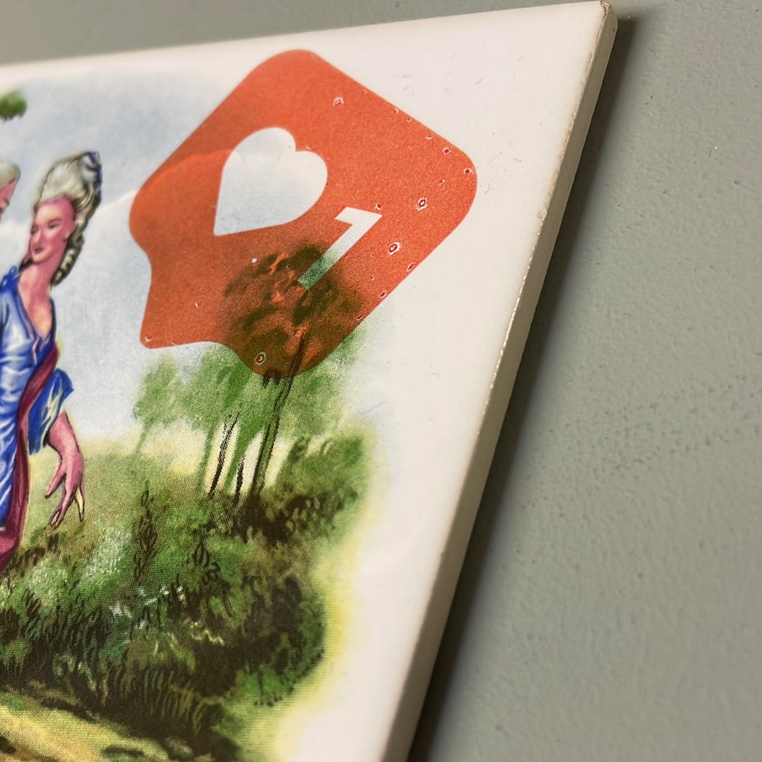 Gepimpt tegeltje - my valentine