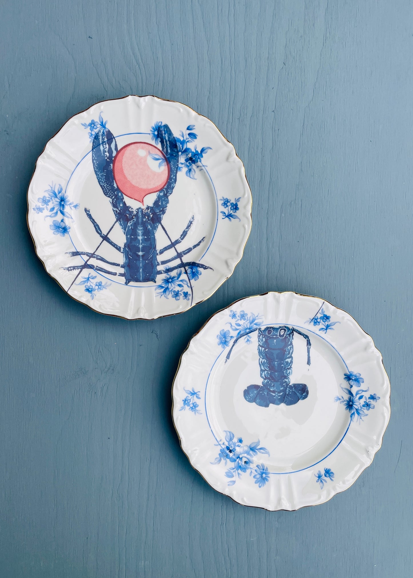 Wandborden set - Lobster in blue